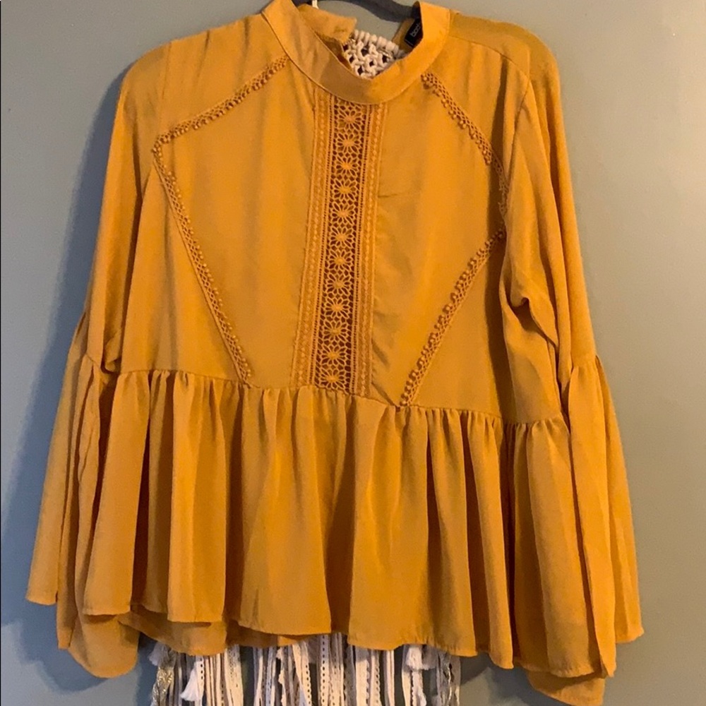 Boohoo peasant top